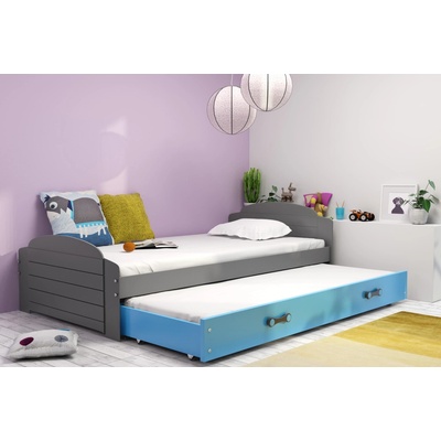 Interbeds Lili 3 Grafit s matracom rozkladacia modrá
