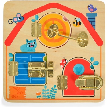 Tooky Toy Дървена активна дъска резета th985