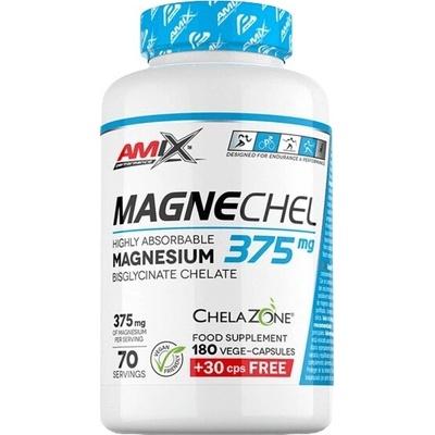 Amix Magnechel Magnesium Bisglycinate Chelate 375 mg 210 kapslí