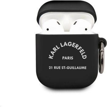 Image 1 of KARL LAGERFELD Калъф Karl Lagerfeld Rue St Guillaume Silicone Case за Airpods 1/2 - Черен