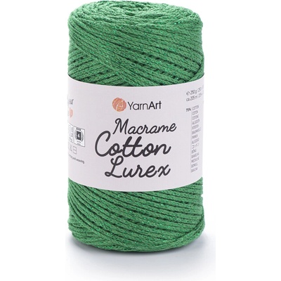 Yarn Art Macrame Cotton Lurex 728 zelená