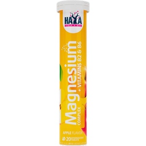 Haya Labs Magnesium Complex + Vitamin B2 & B6 Effervescent Tabs [20 ефервесцентни таблетки] Ябълка