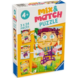 Ravensburger Пъзел Ravensburger от 3 x 24 части - Цветни дрехи (05196) - baby