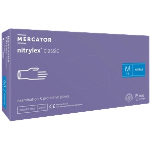 Mercator Medical Нитрилни ръкавици Mercator Nitrylex без талк в лилав цвят в онлайн магазин www. vvmstore. com (103299)