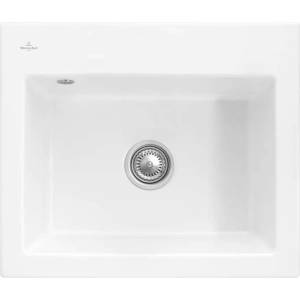Villeroy & Boch Subway 60 - Керамична мивка 60x51 см, CeramicPlus, Snow White 330901KG (330901KG) Мивка за вграждане