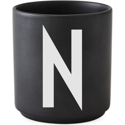 Design Letters Чаша халба aj буква n порцеланова черна (10204000n)