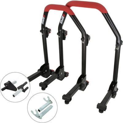 Sefis M20U sklopný pojazdný univerzálný moto stojan predný a zadný set - vidle / háky