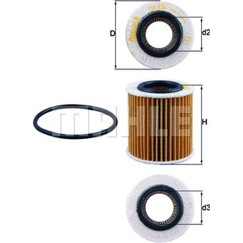 Olejový filter MAHLE ORIGINAL OX 834D (OX834D)
