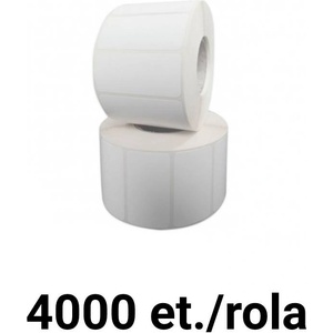 ZINTA Ролка пластмасови етикети 25х10мм, 4000 ет. /ролка, bopp Бяла (25x10x4000-bopp-alb)