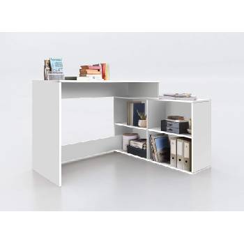 Бюро Corner бял