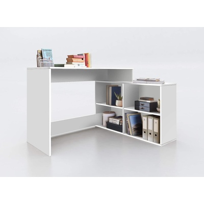 Бюро Corner бял