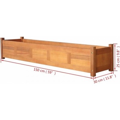 Dekorhome truhlík akáciové dřevo 50x25x25 cm
