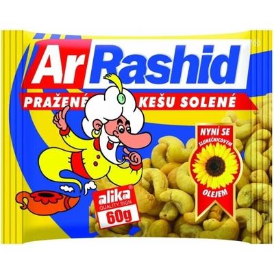 ArRashid kešu ořechy pražené solené 60 g