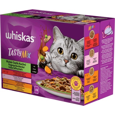 Whiskas Volba šéfkuchaře hovězí drůbeží losos kuře krůta ve šťávě 12 x 85 g