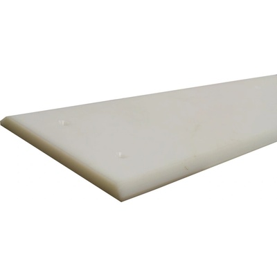 Okopová deska WallProtec Hygienic se zkosenou hranou – plast, bílá/mléčná, 2000×195 mm (2×/–)