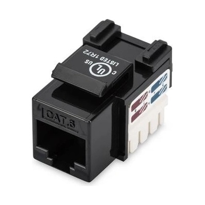 Digitus CAT 6 Keystone Jack, nestíněný RJ45 na LSA, barva černá DN-93601