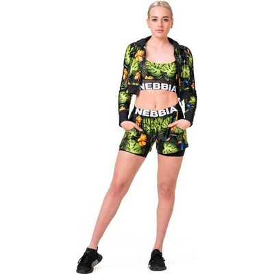 Nebbia dámske šortky High-energy double layer shorts 563 jungle green