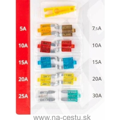 Autopoistky nožové mini s led diódou 10 ks