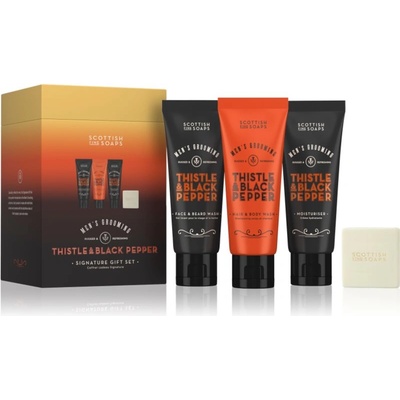 Scottish Fine Soaps Thistle & Black Pepper подаръчен комплект за мъже
