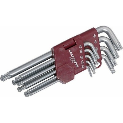 Kraftwerk Sada klíčů Torx T10-T50 s kuličkou 9ks KR-3608