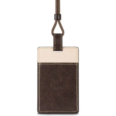Moshi ID/Badge Holder - стилен бадж от веган кожа (кафяв)