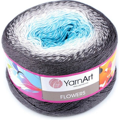 Pletací příze Flowers 250 g Varianta: 2 (251) modrá azurová, Balení: 1 ks 46062/97526/210983