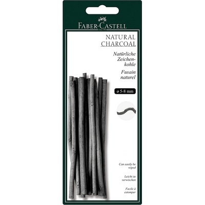 Faber-Castell Přírodní uhel Pitt Monochrome 5-8 mm 12 kusů