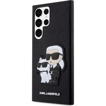 Púzdro Karl Lagerfeld PU Saffiano Karl a Choupette NFT Samsung Galaxy S23 Ultra, čierne