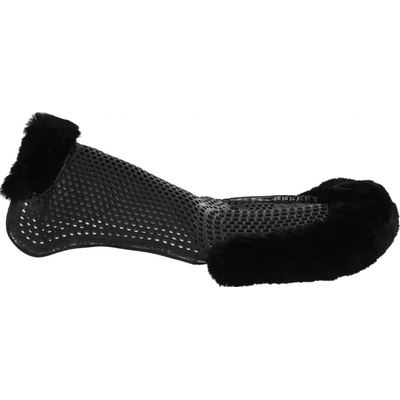 ACAVALLO Podložka pod sedlo gélová BACK RISER BARANČEK ECOWOOL natural GÉLOVÁ Čierna