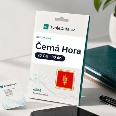 eSIM Černá Hora 20 GB / 29 dní
