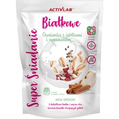 Activlab Super proteín breakfast ovsená kaša s jablkami a škoricou 300 g