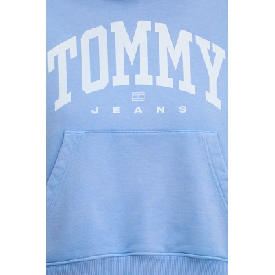 Tommy Hilfiger Памучен суичър Tommy Jeans в синьо с качулка с принт DW0DW19291 (DW0DW19291)