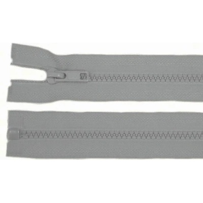 Zdrhovadlo zip kostěný 45 cm dělitelný šedá