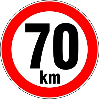RAFO Reflexní samolepka Nejvyšší rychlost 10 - 300 km, průměr 15 cm Varianta: 70