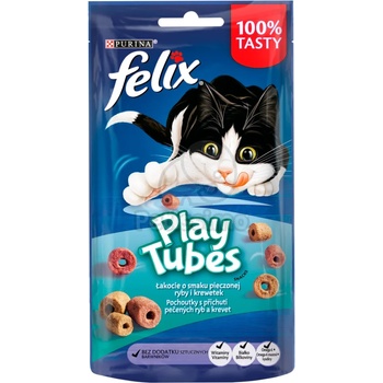 FELIX Felix Play Tubes лакомство за награда с вкус на печена риба и скариди 50 г