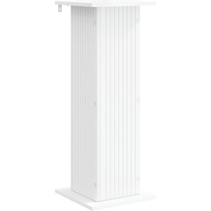 vidaXL Стойка за растения Бяло 30, 5 x 30 x 80, 5 см Инженерна дървесина (899762)