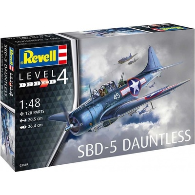 Revell Plastic ModelKit letadlo 03869 SBD 5 Dauntless Navyfighter 1:48