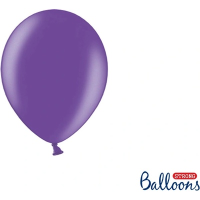 PartyDeco BALÓNKY latexové metalické fialové 12 cm