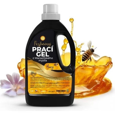 Nanolab Prací gel z Marseillského mýdla pro citlivou pokožku Honey 1,5 l