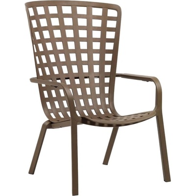NARDI Folio Hnědé plastové zahradní křeslo