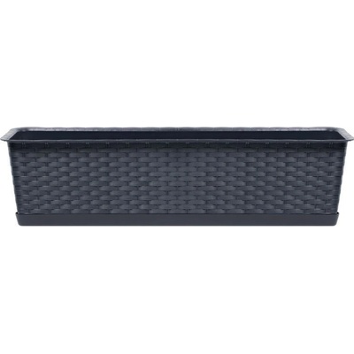 Prosperplast Truhlík s miskou RICHARD antracit, 78,3 cm