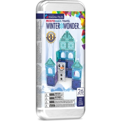 MAGNA-TILES Magnetická stavebnica microMAGS Winter Wonderland Travel Set 26 ks