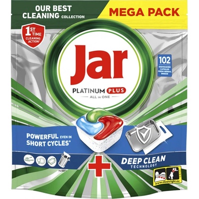 Jar Tablety do myčky Platinum Plus Blue Deep Clean 102 ks – Zboží Dáma