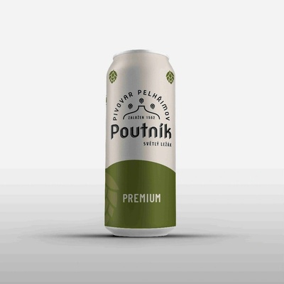 Poutník 12 sv. ležák 5% 0,5 l (plech)