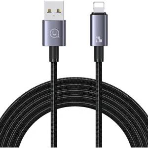 USAMS кабел на Lightning 2, 4A 1м, Charging, тъмносребърен (Usa001360)