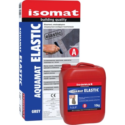 ISOMAT AQUAMAT-ELASTIC - 2-zložková, elastická hydroizolačná stierka Farba: Šedá, Hmotnosť: 35 kg