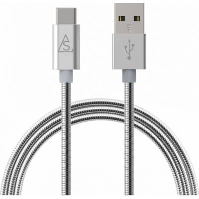 BlueLounge 613362 USB-A – USB-C USB 1m stříbrný