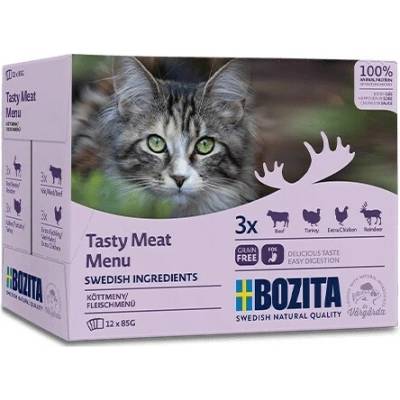 Bozita Tasty meat menu mokré krmivo pro kočky 12 x 85 g