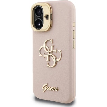 GUESS Калъф GUESS за iPhone 16, PU Grained 4G Logo Stand Camera Frame, GUHCP16SPCS4GSP (GUHCP16SPCS4GSP)