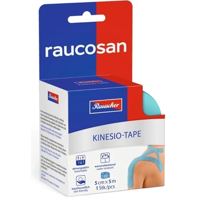 Raucosan Kinesio Tape tejpovací páska tyrkysová 5 cm x 5 m